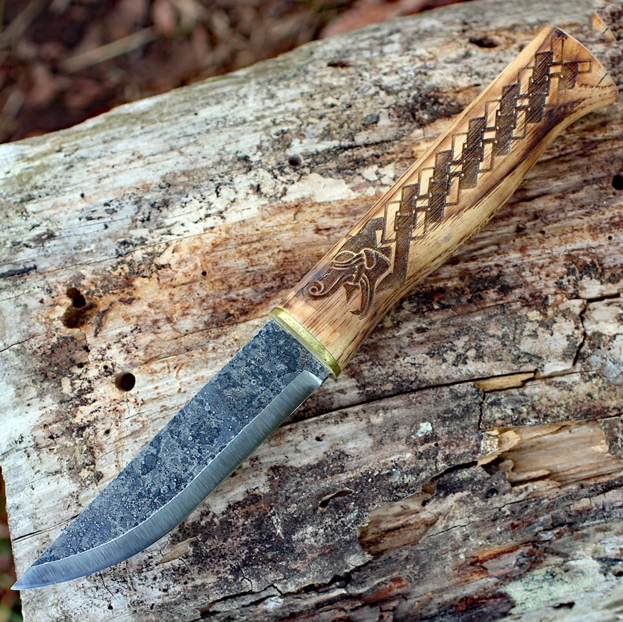 Condor Norse Dragon Knife 1021-3.8HC, 3.88 In. 1095 High Carbon Steel Blade, Wood Handle 3 Condor Norse Dragon Knife 1021-3.8HC, 3.88 In. 1095 High Carbon Steel Blade, Wood Handle