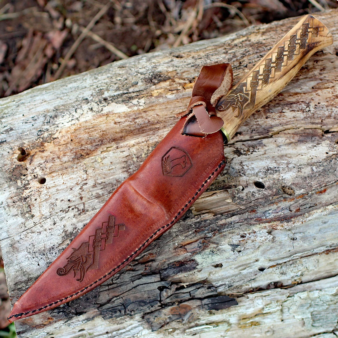 Condor Norse Dragon Knife 1021-3.8HC, 3.88 In. 1095 High Carbon Steel Blade, Wood Handle 5 Condor Norse Dragon Knife 1021-3.8HC, 3.88 In. 1095 High Carbon Steel Blade, Wood Handle - Image 3