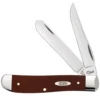 Case Mini Trapper CA11794, 3 1/2" Clip And Spey, Smooth Brown Synthetic Handle -Knife Sale Store image 08533.1571845123