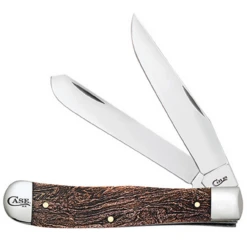 Case Valley Trapper 49953, 4 1/8" Closed Length SS Blade, Jig Natural Bone Handle