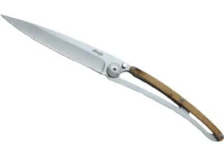 Deejo DEE1CB002 Wood 37g, 3.75" 420 SS Plain Blade, Juniper Wood Handle
