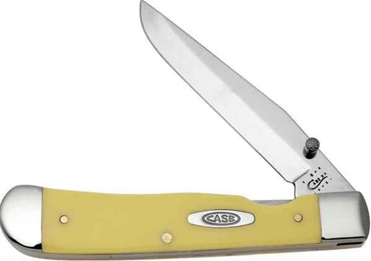 Case 30111 TrapperLock W/Clip, Yellow Synthetic Handle CV (3154LC CV) 3 Case 30111 TrapperLock W/Clip, Yellow Synthetic Handle CV (3154LC CV)