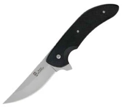 Bad Blood 0103K Kendrick Linerlock, 3.5" 8Cr14 SS Plain Blade, Black G-10 Handle