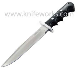 BlackJack Halo Attack, Finger Grooved Black Canvas Micarta Handle, Leather Sheath