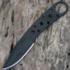 BlackJack Model 155 Neck Knife Black Finish W/ Leather Sheath -Knife Sale Store knifework bcb155bk 02766.1566589057
