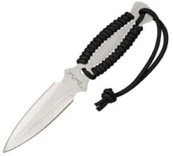 Benchmark Fixed Blade, Black Cord Wrap Trim And Wrist Lanyard.