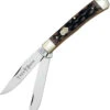 Boker Trapper, C-75 Carbon Steel, Appaloosa Bone Handle -Knife Sale Store knifework bo2525ab 44107.1566588829