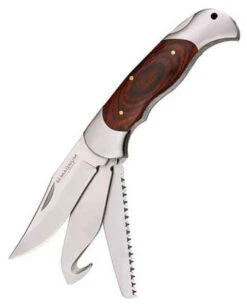 Boker Magnum Classic Hunter Triple Lockback, 440 Stainless, Pakkawood Handle