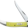 Case 091 Small Texas Toothpick, Yellow Synthetic Handle CV (310096 CV) -Knife Sale Store knifework ca091 15583.1566589854