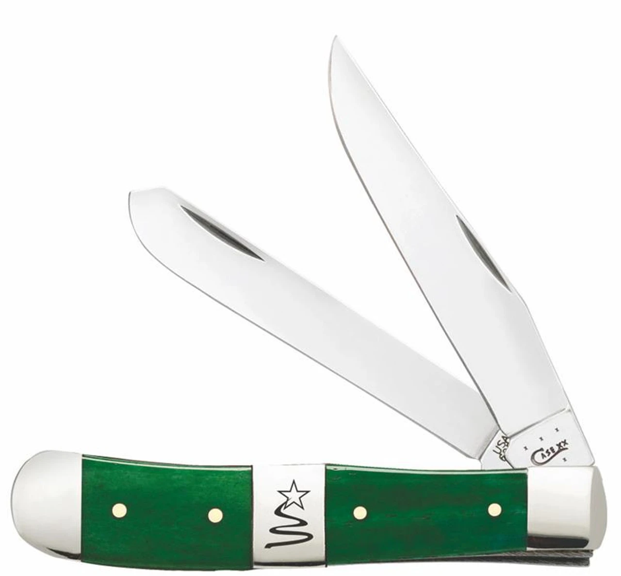 Case Christmas Trapper 65580 Smooth Green Bone (Christmas Tree) 3 Case Christmas Trapper 65580 Smooth Green Bone (Christmas Tree)