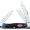 Case 7049 Medium Stockman, Navy Blue Jigged Bone (63032 SS) -Knife Sale Store knifework ca7049 68284.1566585772