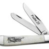 Case 8795 Religious Sayings Trapper, "Psalm 23", Smooth Natural Bone Handle (6254 SS) -Knife Sale Store knifework ca8795 92481.1566589122