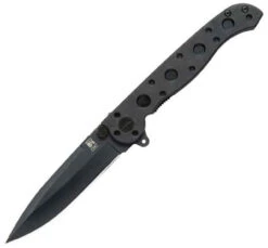 CRKT M16-01KZ Spear Point Black, 3.1" 8Cr15MoV Plain Blade, GRN Handle