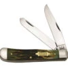 Case 41400 Worm Groove Moss Brown Trapper Brass Bowtie Shield 1 Case 41400 Worm Groove Moss Brown Trapper Brass Bowtie Shield -Knife Sale Store knifeworks ca41400 58441.1566588304