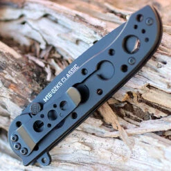 CRKT M16-02KS Framelock Tanto, 3.05" 12C27 Sandvik Plain Blade, Black Stainless Handle -Knife Sale Store m16 02ks.2 94674.1566585933